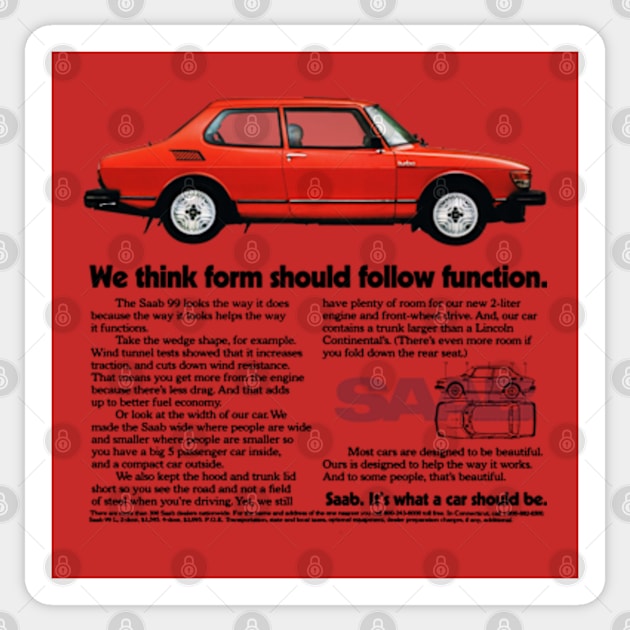 SAAB 99 - advert Sticker by Throwback Motors